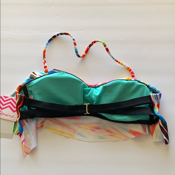 Bandeau Ruffle Flounce Halter Swim Top - Picture 2 of 4